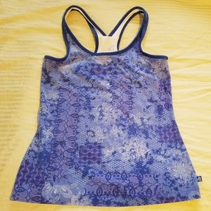 Jockey Racerback Tank Top, Blue Floral
